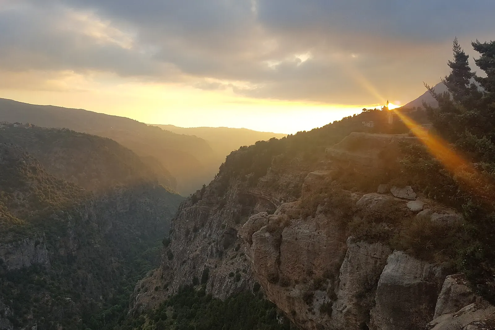 Sunset over the Qadisha valley
